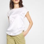 Z62T260 Women Anna Field Print T-Shirt Off-White