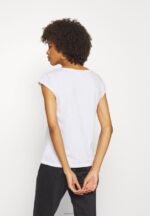 Z62T261 Women Anna Field Basic V Neck Drop Shoulder 2 Pack Basic T-Shirt Black/White - Image 3