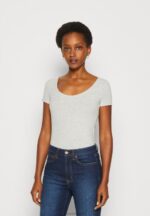 Z62T264 Women Anna Field 3 Pack Basic T-Shirt Purple/White/Mottled Light Grey - Image 4