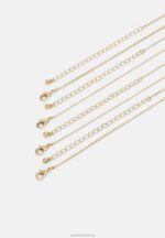 Z62T2658 Women Anna Field 4 Pack Necklace Gold-Coloured - Image 3
