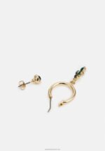 Z62T2659 Women Anna Field 6 Pack Earrings Green/Gold-Coloured - Image 2