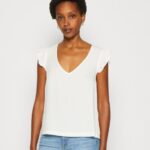 Z62T265 Women Anna Field Print T-Shirt White