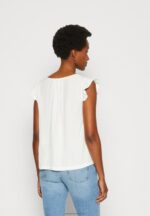 Z62T265 Women Anna Field Print T-Shirt White - Image 3