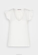 Z62T265 Women Anna Field Print T-Shirt White - Image 5