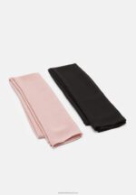 Z62T2706 Women Anna Field 2 Pack Headscarf Black/Pink - Image 3