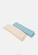Z62T2711 Women Anna Field 2 Pack Headscarf Light Blue/Nude - Image 2