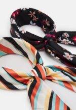 Z62T2712 Women Anna Field 2 Pack Headscarf Multi-Coloured/Black - Image 2