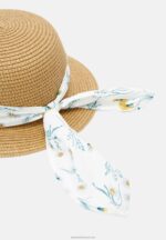 Z62T2717 Women Anna Field Hat Beige/White - Image 4