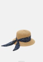 Z62T2721 Women Anna Field Hat Tan/Dark Blue - Image 2