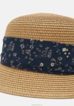 Z62T2721 Women Anna Field Hat Tan/Dark Blue - Image 5