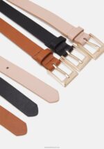 Z62T2726 Women Anna Field 3 Pack Belt Black/Cognac/Pink - Image 2