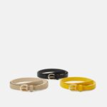 Z62T2729 Women Anna Field 3 Pack Belt Black/Yellow/Taupe