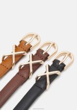 Z62T2737 Women Anna Field 3 Pack Belt Black/Brown/Cognac - Image 3