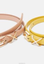 Z62T2750 Women Anna Field 3 Pack Belt Black/Rose Gold-Coloured /Mustard Yellow - Image 4