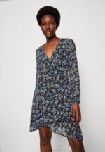 Z62T27 Women Anna Field Day Dress Black/Multi Coloured - Image 4