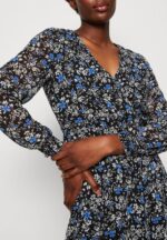Z62T27 Women Anna Field Day Dress Black/Multi Coloured - Image 6