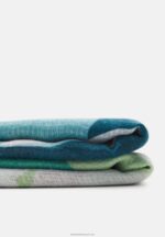 Z62T2828 Women Anna Field Scarf Green/Beige - Image 3