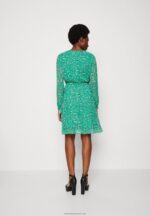 Z62T28 Women Anna Field Day Dress Green/Multi Coloured - Image 3