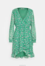 Z62T28 Women Anna Field Day Dress Green/Multi Coloured - Image 5