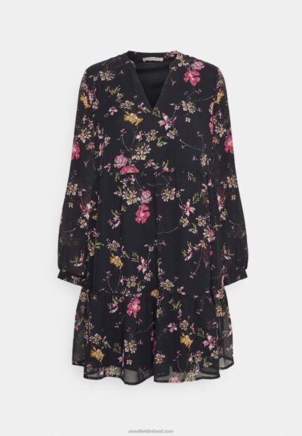 Z62T2 Women Anna Field Day Dress Black/Pink