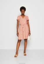 Z62T3 Women Anna Field Day Dress Brown/White - Image 2