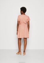 Z62T3 Women Anna Field Day Dress Brown/White - Image 3