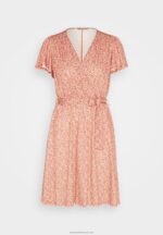 Z62T3 Women Anna Field Day Dress Brown/White - Image 5