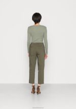 Z62T599 Women Anna Field Chinos Dark Green - Image 3