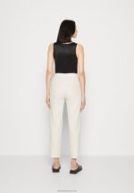 Z62T604 Women Anna Field Linen Mix Trousers Beige - Image 3