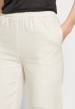 Z62T604 Women Anna Field Linen Mix Trousers Beige - Image 4