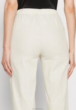 Z62T604 Women Anna Field Linen Mix Trousers Beige - Image 6