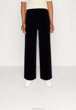 Z62T621 Women Anna Field Velvet Wide Leg Trousers Trousers Black
