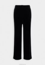Z62T621 Women Anna Field Velvet Wide Leg Trousers Trousers Black - Image 4