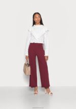 Z62T628 Women Anna Field Trousers Dark Red - Image 2