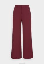 Z62T628 Women Anna Field Trousers Dark Red - Image 4