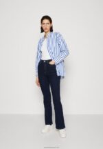 Z62T666 Women Anna Field Flared Jeans Dark Blue - Image 2