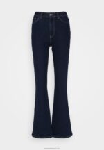 Z62T666 Women Anna Field Flared Jeans Dark Blue - Image 5