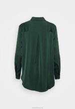 Z62T670 Women Anna Field Button-Down Blouse Green - Image 2