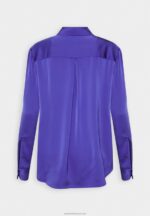 Z62T674 Women Anna Field Button-Down Blouse Dark Blue - Image 6