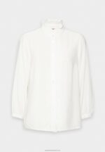 Z62T677 Women Anna Field Button-Down Blouse Off-White - Image 4