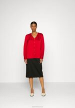 Z62T678 Women Anna Field Button-Down Blouse Red - Image 2