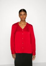 Z62T678 Women Anna Field Button-Down Blouse Red