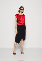Z62T683 Women Anna Field Blouse Red - Image 2