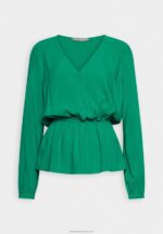 Z62T692 Women Anna Field Peplum Blouse Green - Image 4