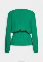 Z62T692 Women Anna Field Peplum Blouse Green - Image 6