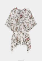 Z62T697 Women Anna Field Tunic Off-White/Pink