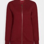 Z62T735 Women Anna Field Zip-Up Sweatshirt Bordeaux