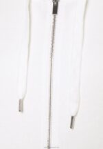 Z62T767 Women Anna Field Zip-Up Sweatshirt Off-White - Image 3