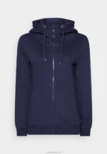 Z62T769 Women Anna Field Zip-Up Sweatshirt Dark Blue