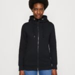 Z62T770 Women Anna Field Zip-Up Sweatshirt Black